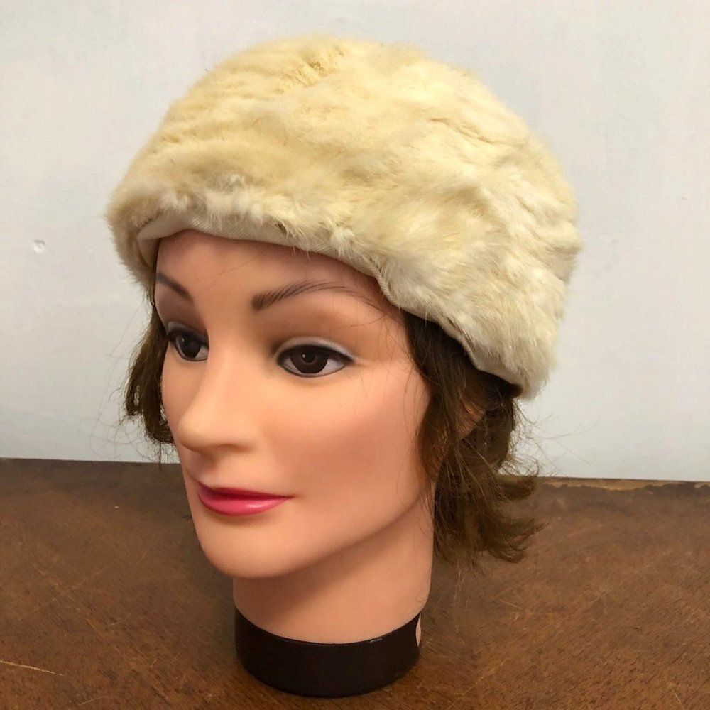 Vintage Mink Fur Round Hat Gimbels
